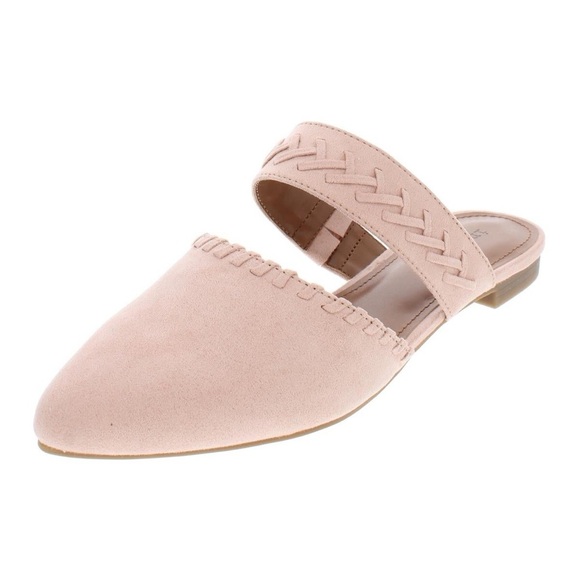 Indigo Womens Gabela Fabric Toe Slide Flats, Blush - Picture 2 of 7